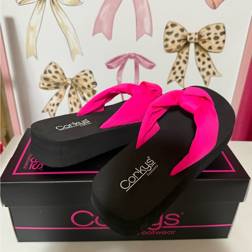 Corkys Pink Sandals NEW - Picture 4 of 4